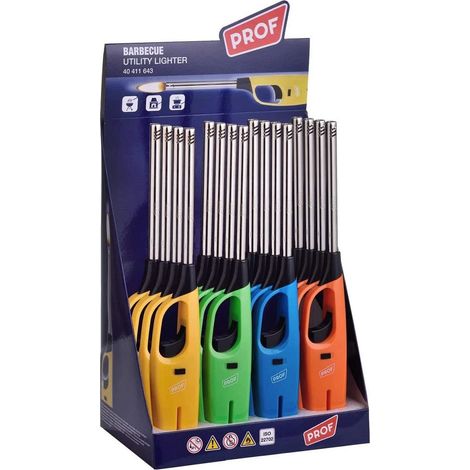 Trade Shop - SET 16 GASANZÜNDER FEUERZEUG GASANZÜNDER NACHFÜLLBAR ANZÜNDER 27,1 CM 40411643 -