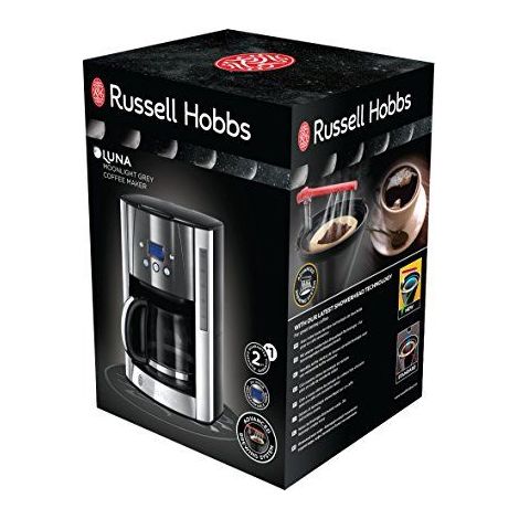 RUSSELL HOBBS 23241-56 Cafetiere Filtre Luna 1.8L Inox, 12 Tasses, Programmable, Auto-Nettoyante - Gris (1/5)