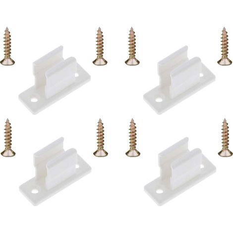 Cyclingcolors – Lot de 4 clips bloqueurs de manivelle pour volet roulant – Plastique blanc – Universel 13mm – A visser – Entraxe 34,5mm (1/5)