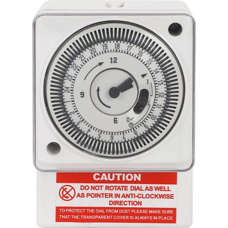 JSSEVN - Temporizador mecánico, ciclo de 24 horas, intervalo de 15 minutos, tipo reloj, temporizador industrial de precisión, sincronización AC220V. (1/5)