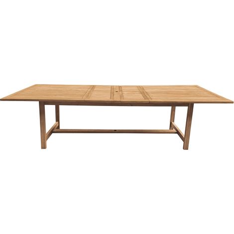 AXI Raisa Table de Jardin Rectangulaire - Extensible - Marron  Table à Manger Aspect Teck pour Jardin / Terrasse  Meuble d'Extérieur pour 10-12 Personnes  240-320 cm (1/5)