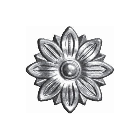 Deco Fer Forge – Rosace florale en fer forgé à souder – Diamètre 55mm, épaisseur 8mm – Motif floral pour portail ou portillon (1/3)