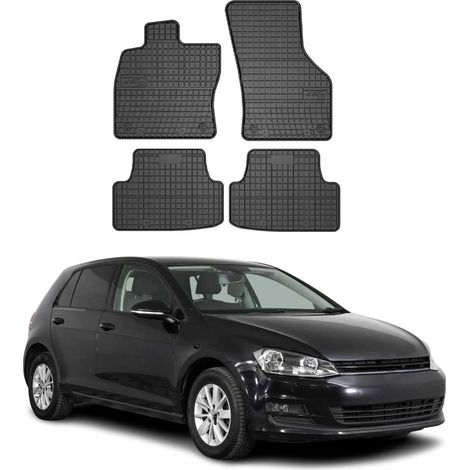 OMAC Tapis de Sol Compatible avec VW Golf 2012-2020 Caoutchouc Noir (1/5)