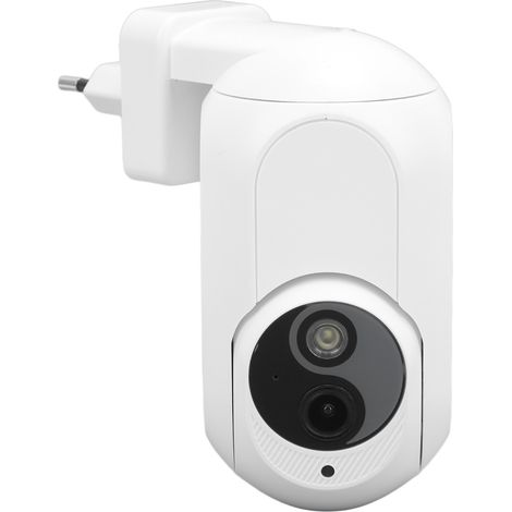 Caméra de surveillance sans fil 3MP HD à brancher, vue panoramique à 360 degrés, Wi-Fi intelligent et double source lumineuse (1/5)