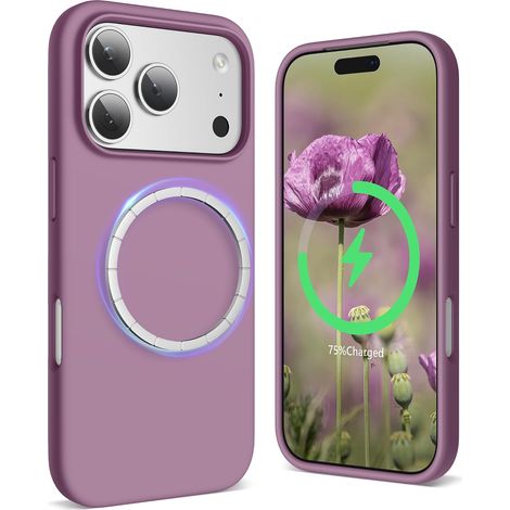 Coque pour iPhone 18 Pro Max 6.9" en Silicone Liquide- Lilac Violet (1/5)