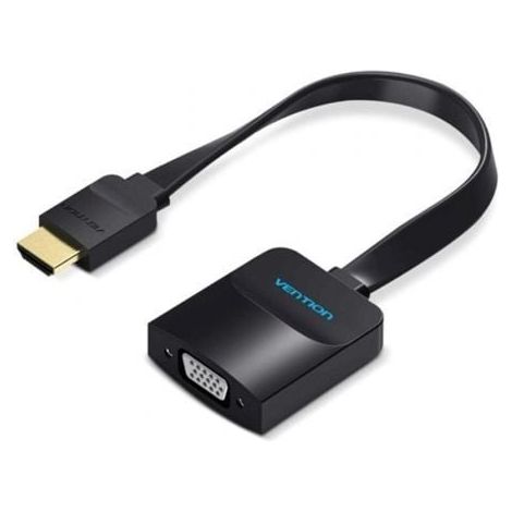 Conversor Vention 74346/ HDMI Macho/ VGA Hembra - Jack 3.5 Hembra/ 20cm/ Negro