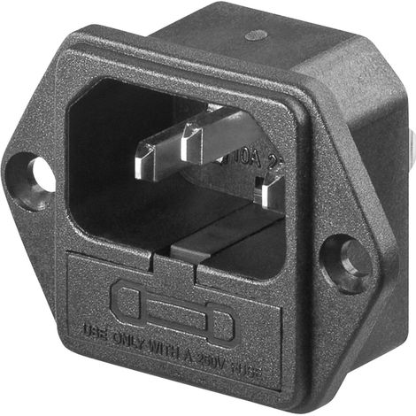 GOOBAY Fiche d'appareil emboîtable 11261, avec porte-fusible, 250 V, 6,3 A.