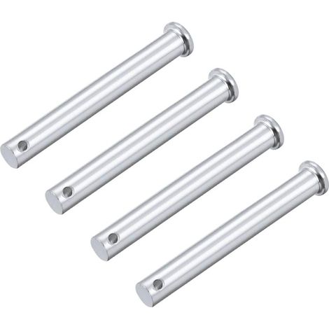 Trou Unique Chape Broches 10x80mm Tête Plate Solide Acier 4Pcs (1/3)