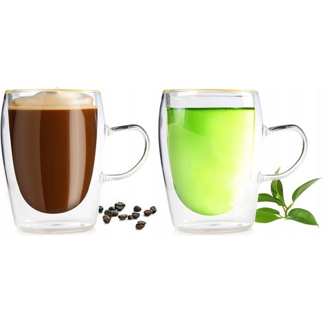 VASOS T脡RMICOS 300 ml PARA CAF脡 Y T脡 CON ASA SET DE 2 (1/5)