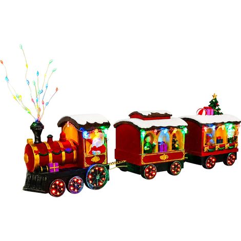 Treno di Natale SALO 51 x 9,5 x 24,5 cm Resin Multicolour vidaXL (1/5)