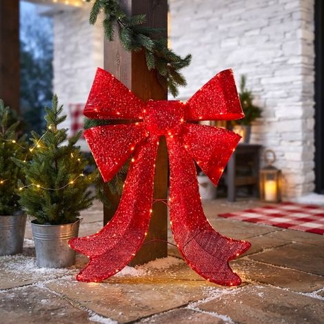 Christmas LED Twinkling Large Festive Bow (1/2)
