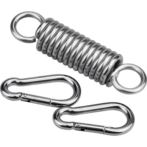 Inntek 3er-Set Federhaken, Feder aus Edelstahl 304 für Hängesessel, mit 2 robusten Karabinerhaken (1/5)