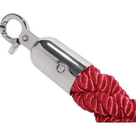 Corde torsadée rouge pour barrière - Bolero