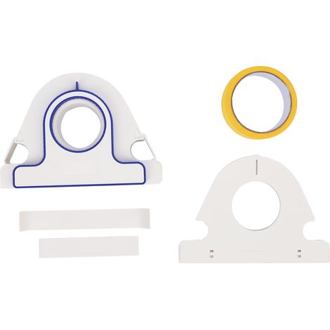 Eosnow Applicateur de ruban de masquage et rouleau d'autocollant jaune de 25mm de large, distributeur de peinture couvrant le cadre de porte et de fenêtre de garniture