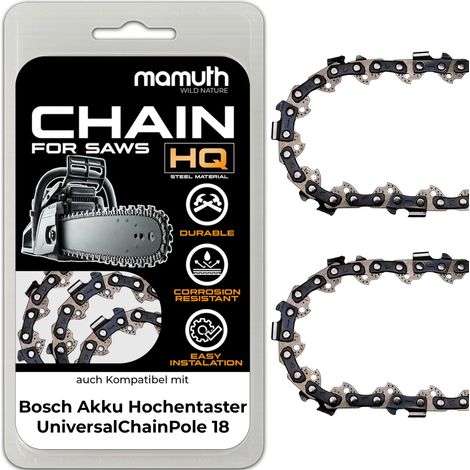 2x Chaine de scie de 20cm 1,1mm 3/8" 33TG pour Bosch Taille-haie UniverselChainPole 18 (1/4)
