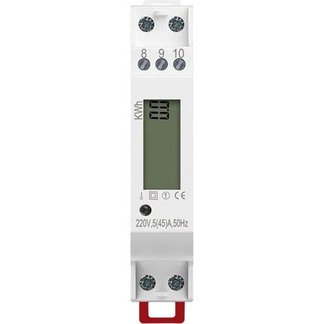 Single-phase 45A micro guide rail electronic meter, 1P track, smart meter, house rental, housing export, digital display, guide rail meter (1/4)