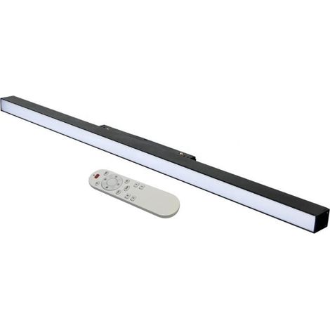 Kit Profilé LED sur Rail Magnétique 48V 20W Dimmable Noir + Télécommande - Blanc Chaud 2300K - 3500K - SILAMP
