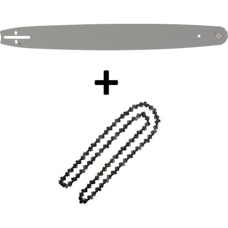 Guía de 22 pulgadas (55 cm) con cadena de 85 eslabones para motosierras (1/3)