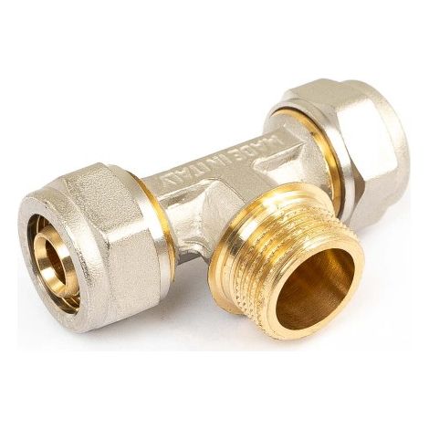 Té mâle à compression pour tube multicouche - M15x21 - diam 16 mm (1/5)
