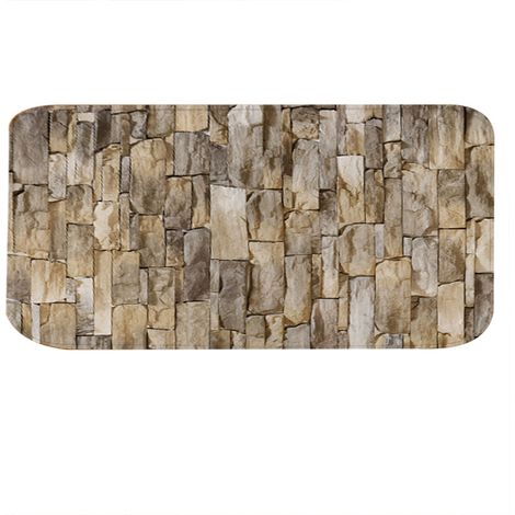 Tapis Antidérapant - 40x120cm - Motif Pierre Grise - Pour Salle De Bain Cuisine Et Bureau (1/5)