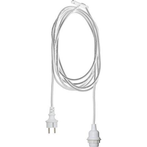 Star Trading Suspension de lampe Ute 2,5M, E27, blanc, extérieur, 2,5 mètres, IP44