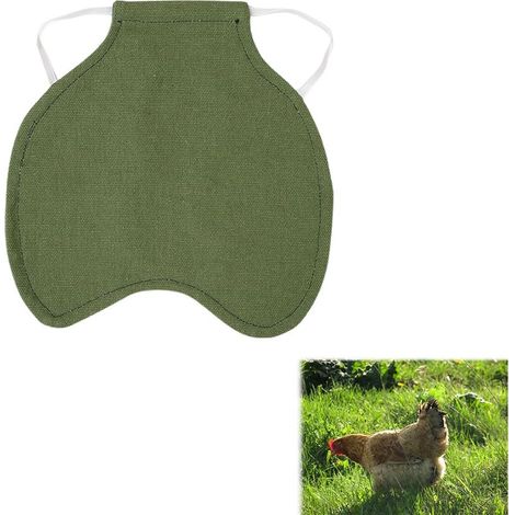 Chicken saddle for hens, wing and back protection for chickens, comfortable chicken apron, back protector, accessories for protecting poultry feathers (green) (1/5)