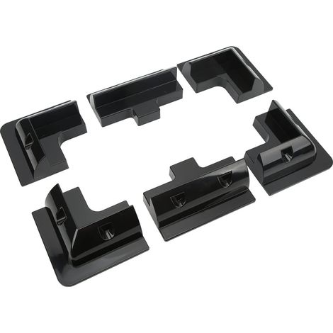 Support d'angle de Panneau Solaire, 6 Pcs De Supports De Montage De Panneau Solaire, Support d'angle en ABS pour Panneau Solaire, Perceuse De Toit, Montage pour Camping-Cars, Bus, Noir (1/5)