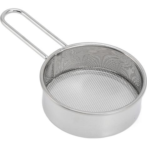 Tamis à farine en acier inoxydable 304, léger, facile à nettoyer, avec poignée ergonomique et maille ronde pour la pâtisserie (1/5)