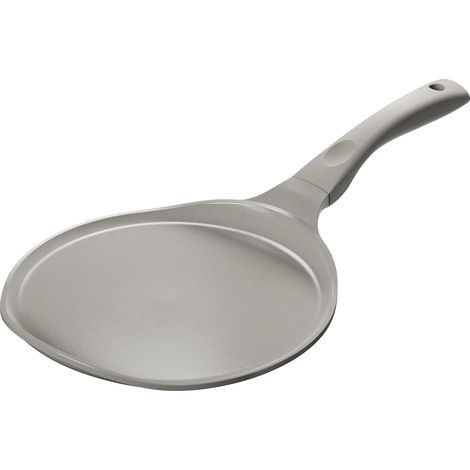 Poêle à crêpes, 26 cm, en céramique antiadhésive, sans PTFE, sans PFOA, résistante aux rayures, passe au lave-vaisselle, grise (1/5)