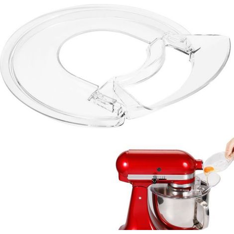 Pare-éclaboussures avec goulotte pour robot pâtissier KitchenAid à tête inclinable de 4,5 à 5 litres (1/4)