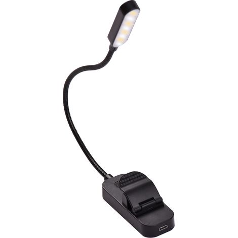 Lampe Lecture Pince USB – 8 LED, Protection Yeux – 3 Températures, Mémoire – Cadeau Enfants, Étudiants (1/5)