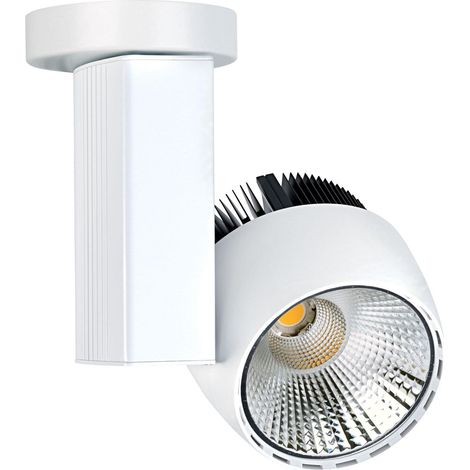 IKAR 01 Proj. s/patère blanc angle 36° LED intég. 40W 3000K 4000lm ARIC 50188