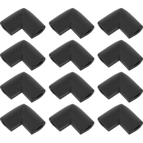 12 protège-coins pour meubles, mousse, noir, forme U, pour tables (1/5)