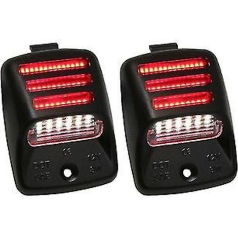 paire de feux de plaque d'immatriculation à LED rouges, feux de position arrière/feux antibrouillard arrière pour Tacoma Tundra 2005-2015