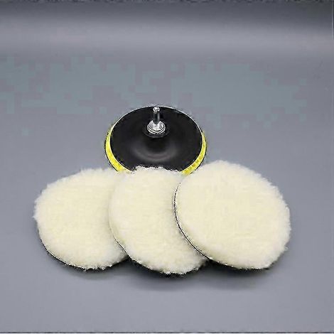 Lot de 5 disques de polissage en laine de 180 mm pour polisseuse (1/5)