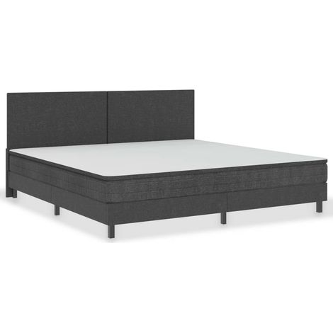 Maison Exclusive - Boxspringbett Dunkelgrau Stoff 200x200 cm
