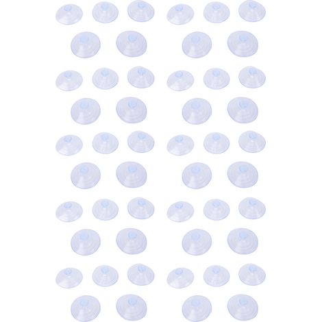 Ventouses sous vide transparentes en PVC, tampons réutilisables, support mural de salle de bains pour pare-soleil de voiture, carrelage en verre, 50 pièces (1/5)