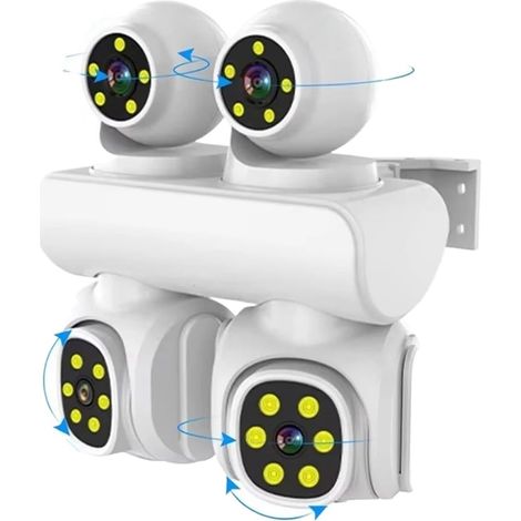 Jaxcam 20MP 10X Zoom Quatre lentilles caméra WiFi IP CCTV Quatre PTZ extérieur étanche interphone bidirectionnel Piste de Mouvement caméra ICAM365(20MP WiFi No Card) (1/5)
