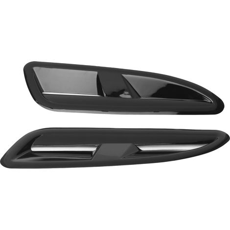 2x Capot Voiture Prise d'Air Grille Ventilation Décor ABS Noir Brillant Universel Accessoire Carrosserie (1/5)