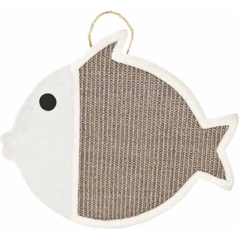 Tiragraffi a forma di pesce in sisal per gatti