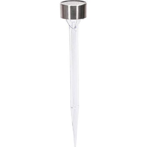 Lampioncino segnapassi Led Twig 0,006W Argento in acciaio con pannello solare IP44 Bianco caldo 2700K con sensore crepuscolare Aigostar (1/4)