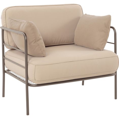 Selsey Preggel Gartenstuhl mit wasserabweisendem Stoff, Beige (1/3)