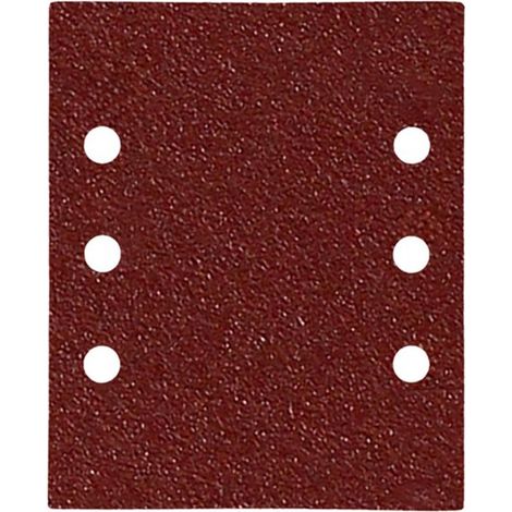 Papier abrasif de rechange avec velcro 114x140mm avec trous (grain 180) (jeu de 10 pièces) utilisation universelle