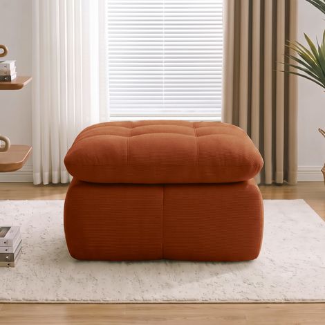 Chenille ottomane orange (1/5)