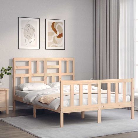 vidaXL Bed Frame without Mattress 140x200 cm Solid Wood Pine (1/5)