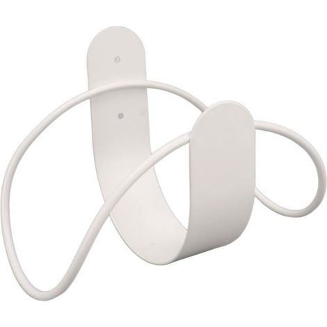 Ecleanfy - Support mural pour tuyau d'arrosage en acier inoxydable - blanc (1/5)