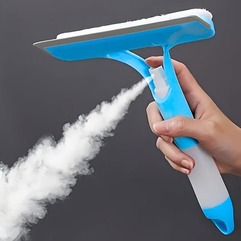 Raclette lave-vitres 2 en 1 - Spray et nettoyant intégré, design ergonomique, idéal pour vitres, cloisons et plus (1/5)