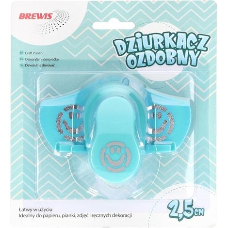 Dekorativer Randstanzer – Smiley 2,5 cm