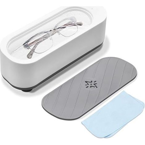 Nettoyeur Ultrasons Lunettes Bac Ultrasons Ultrasonic Cleaner Nettoyant Boite Ultrason Nettoyage Nettoyeur de Lunette pour Lunettes Bijoux Montres Collier Bague (1/5)