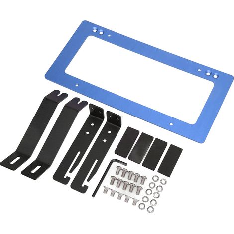 Support de plaque d'immatriculation avant en alliage d'aluminium, remplacement pour Tesla Model Y 2017-2022, bleu (1/5)